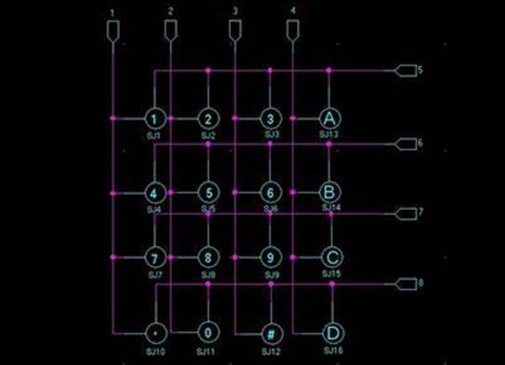 Keypad Matrix Hardware